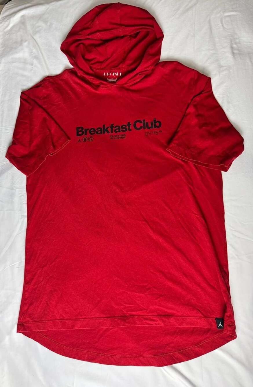 Jordan Breakfast Club Hoodie Size L Red - Picture 2 of 8